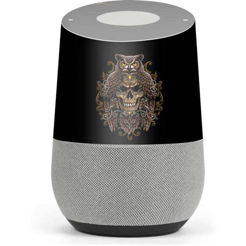 Skull and Owl by Sarah Richter Google Home Skin